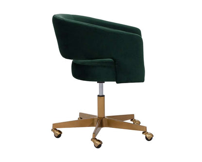 Sunpan - Claren Office Chair - Deep Green Sky - 107851 veiw 3