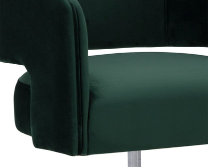 Sunpan - Claren Office Chair - Deep Green Sky - 107851 view 7