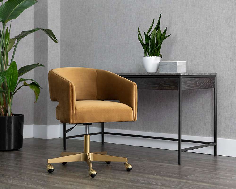 Sunpan - Claren Office Chair - Gold Sky - 107852 veiw 5