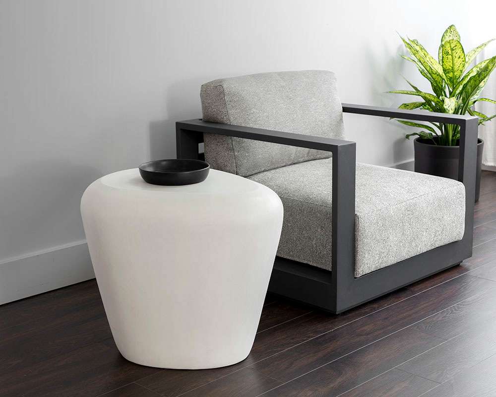Sunpan - MIXT Corvo End Table - White - 108490 veiw 5