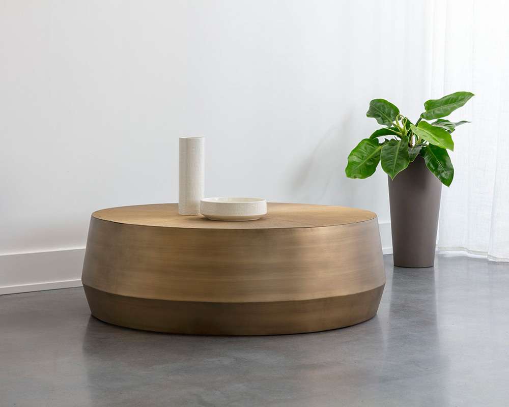 Sunpan - Creed Coffee Table Large - Antique Gold - 110097 veiw 4