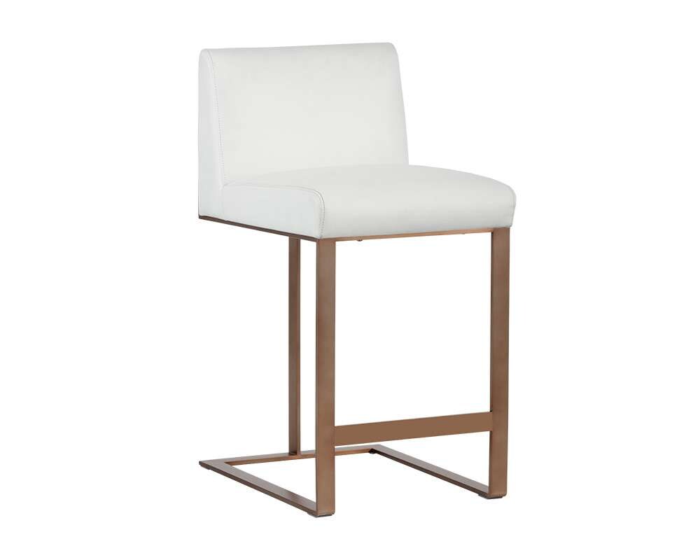 Sunpan - Ikon Dean Counter Stool - Antique Brass - Cantina White - 103800 veiw 1