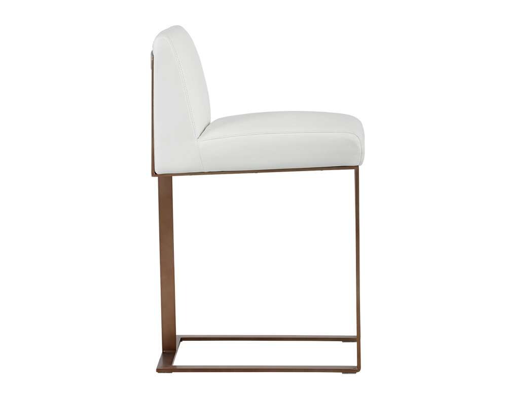 Sunpan - Ikon Dean Counter Stool - Antique Brass - Cantina White - 103800 veiw 2