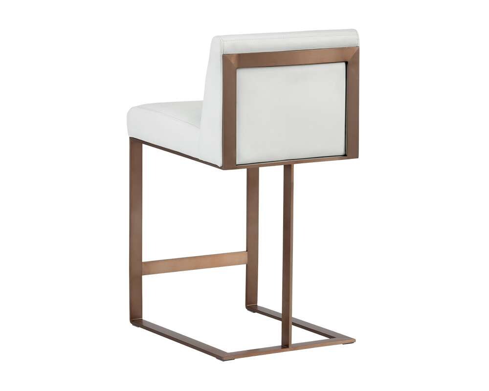 Sunpan - Ikon Dean Counter Stool - Antique Brass - Cantina White - 103800 veiw 3