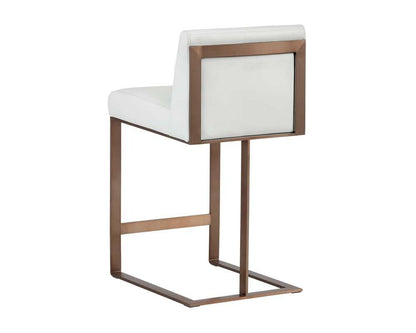 Sunpan - Ikon Dean Counter Stool - Antique Brass - Cantina White - 103800 veiw 3
