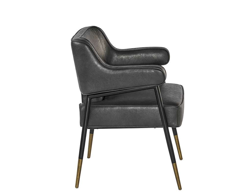 Sunpan - Irongate Derome Dining Armchair - Bravo Portabella - 104846 veiw 3