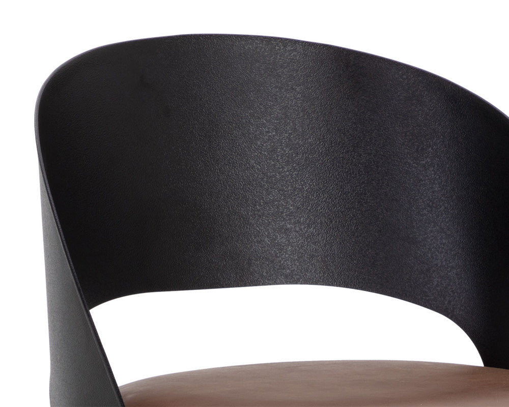 Sunpan - Dezirae Barstool - Black - Cognac Leather - 111051 view 7