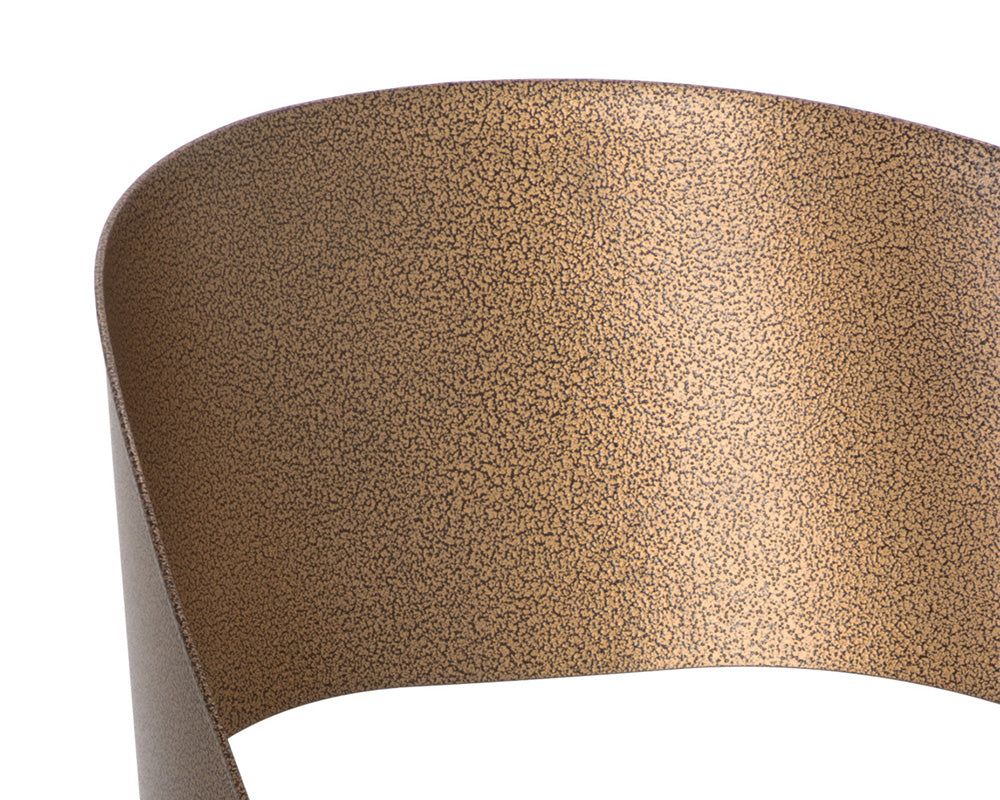 Sunpan - Dezirae Counter Stool - Antique Brass - Charcoal Black Leather - 111047 view 6
