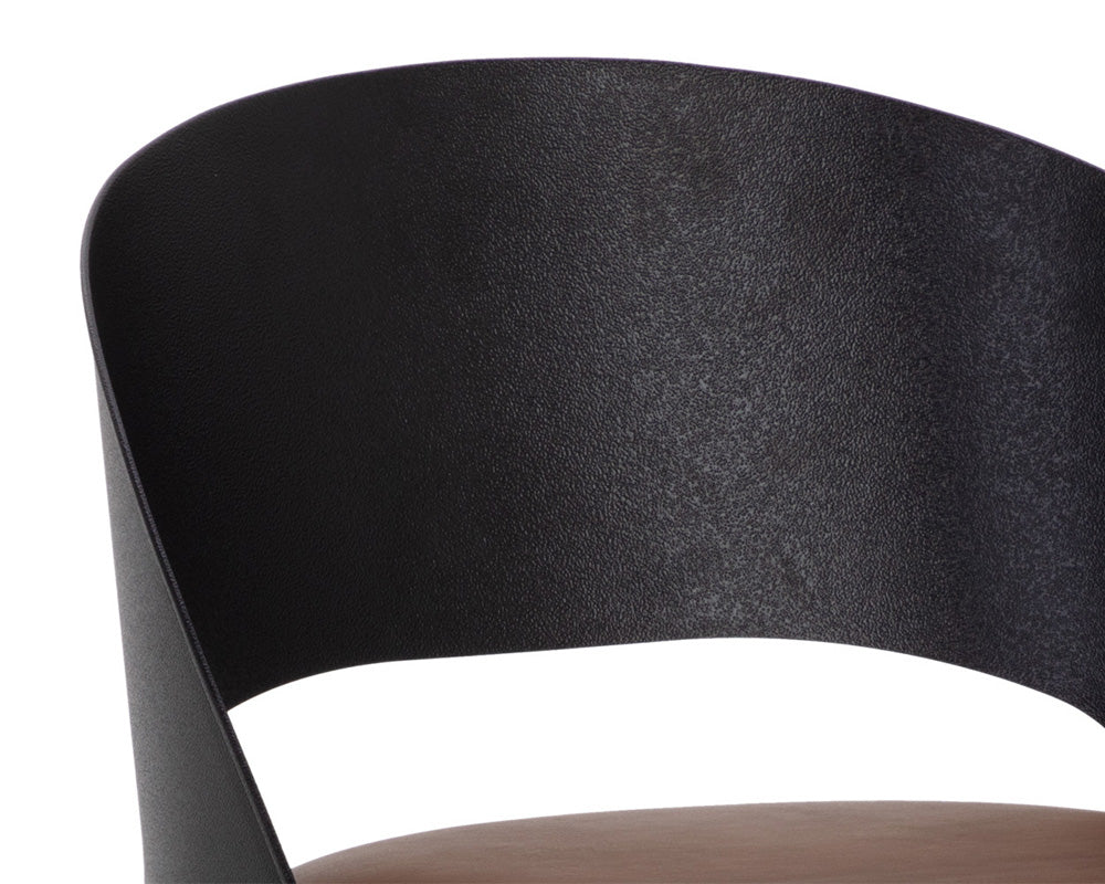 Sunpan - Dezirae Counter Stool - Black - Cognac Leather - 111043 view 6