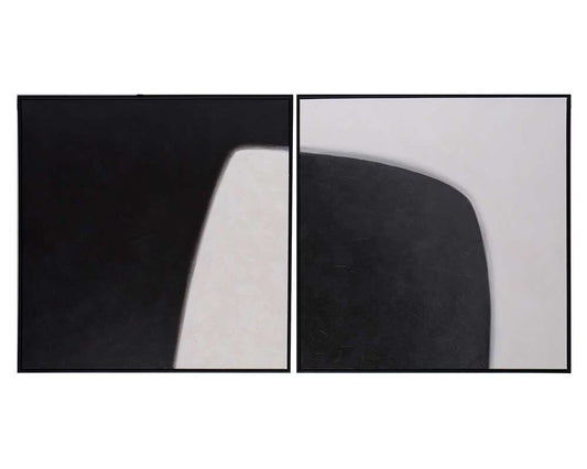 Sunpan - Double Cross (Set Of 2) - 48in X 48in - Black Floater Frame - A0271 veiw 1