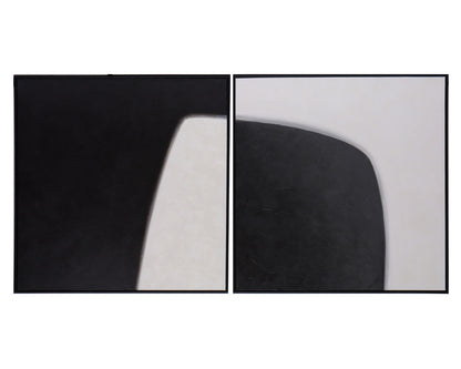 Sunpan - Double Cross (Set Of 2) - 48in X 48in - Black Floater Frame - A0271 view 8