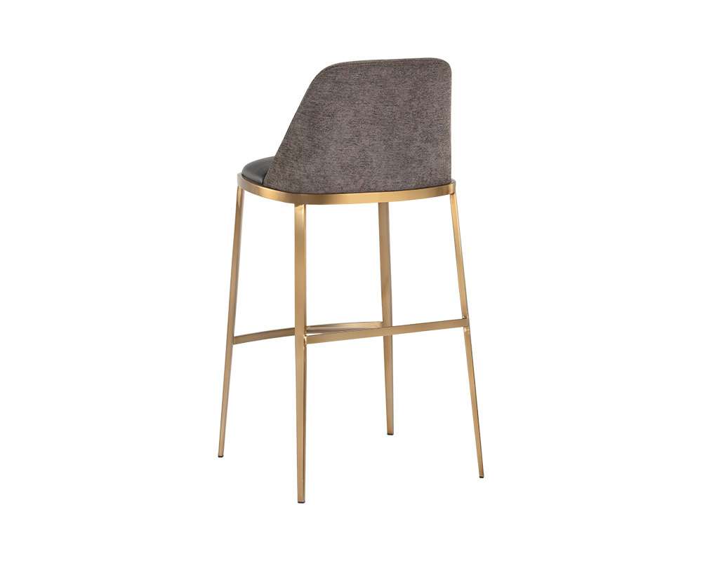 Sunpan - Ikon Dover Barstool - Bravo Portabella / Sparrow Grey - 107574 veiw 3