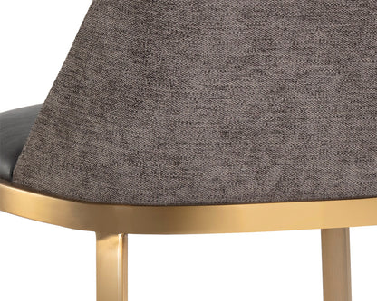 Sunpan - Ikon Dover Barstool - Bravo Portabella / Sparrow Grey - 107574 view 5