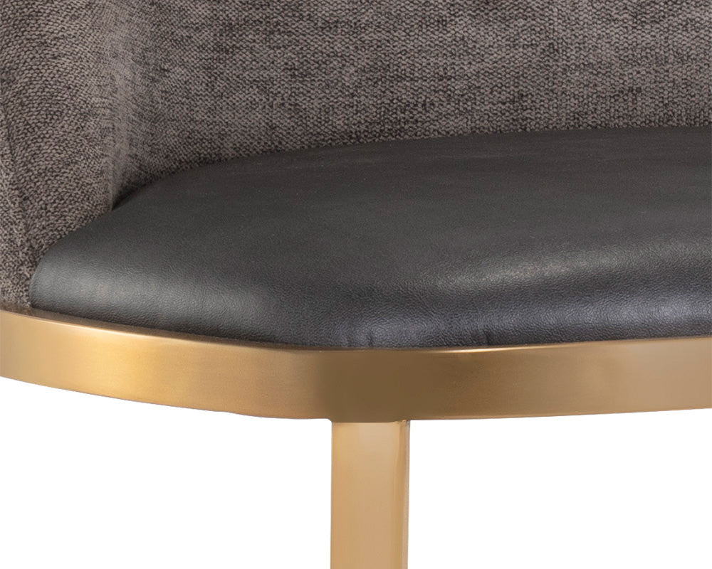 Sunpan - Ikon Dover Barstool - Bravo Portabella / Sparrow Grey - 107574 view 7