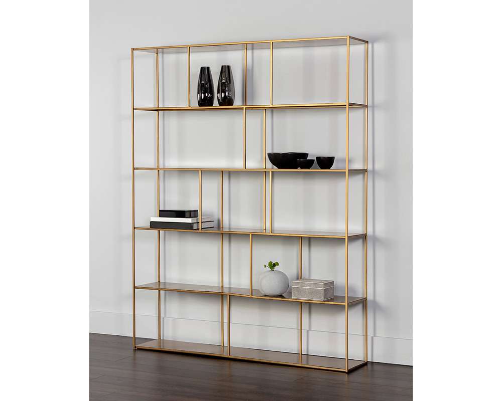 Sunpan - MIXT Eiffel Bookcase Extra Large - Antique Brass - 105940 veiw 3