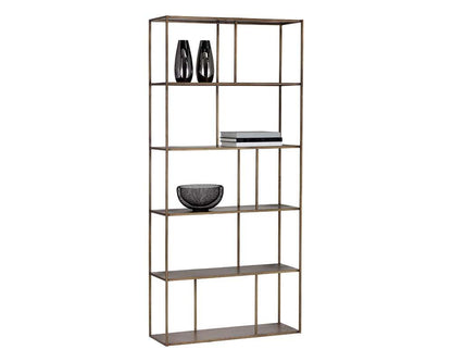 Sunpan - MIXT Eiffel Bookcase Large - Antique Brass - 102940 veiw 1