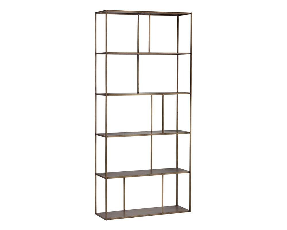 Sunpan - MIXT Eiffel Bookcase Large - Antique Brass - 102940 veiw 2