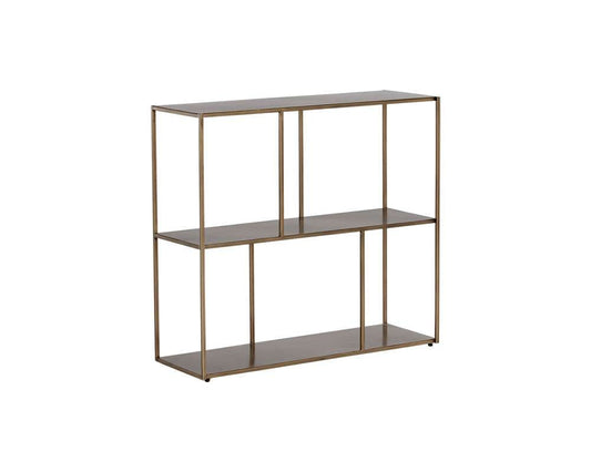 Sunpan - MIXT Eiffel Low Bookcase Medium - Antique Brass - 106602 veiw 2