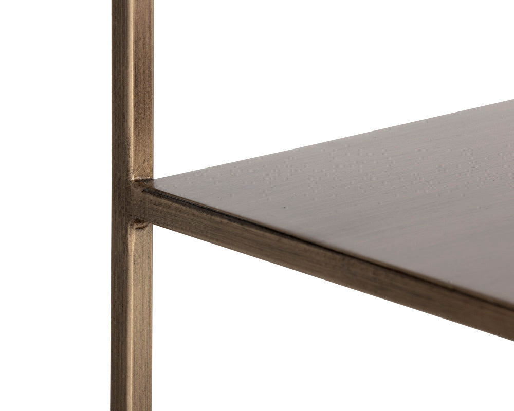 Sunpan - MIXT Eiffel Low Bookcase Medium - Antique Brass - 106602 view 6
