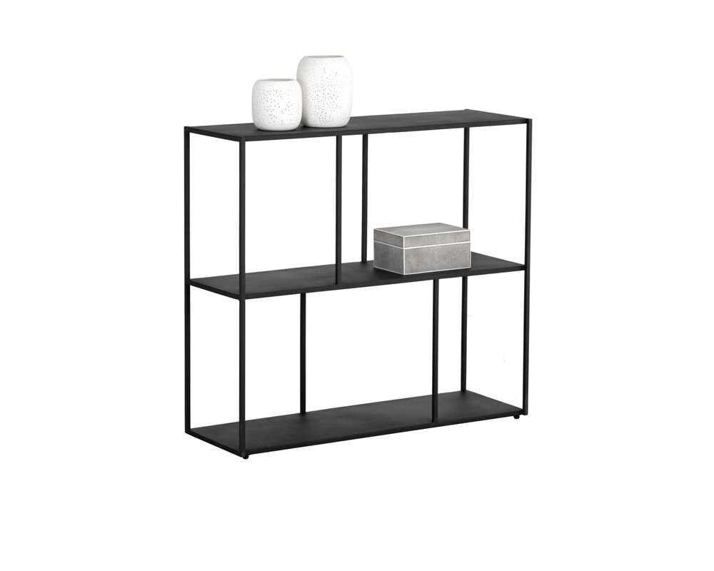 Sunpan - MIXT Eiffel Low Bookcase Medium - Black - 106601 veiw 1