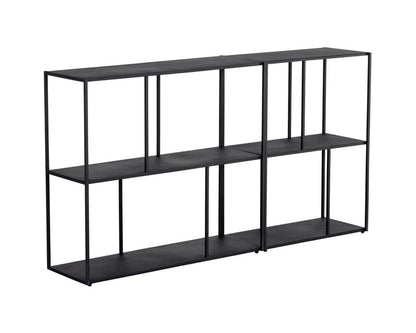 Sunpan - MIXT Eiffel Low Bookcase Medium - Black - 106601 veiw 3