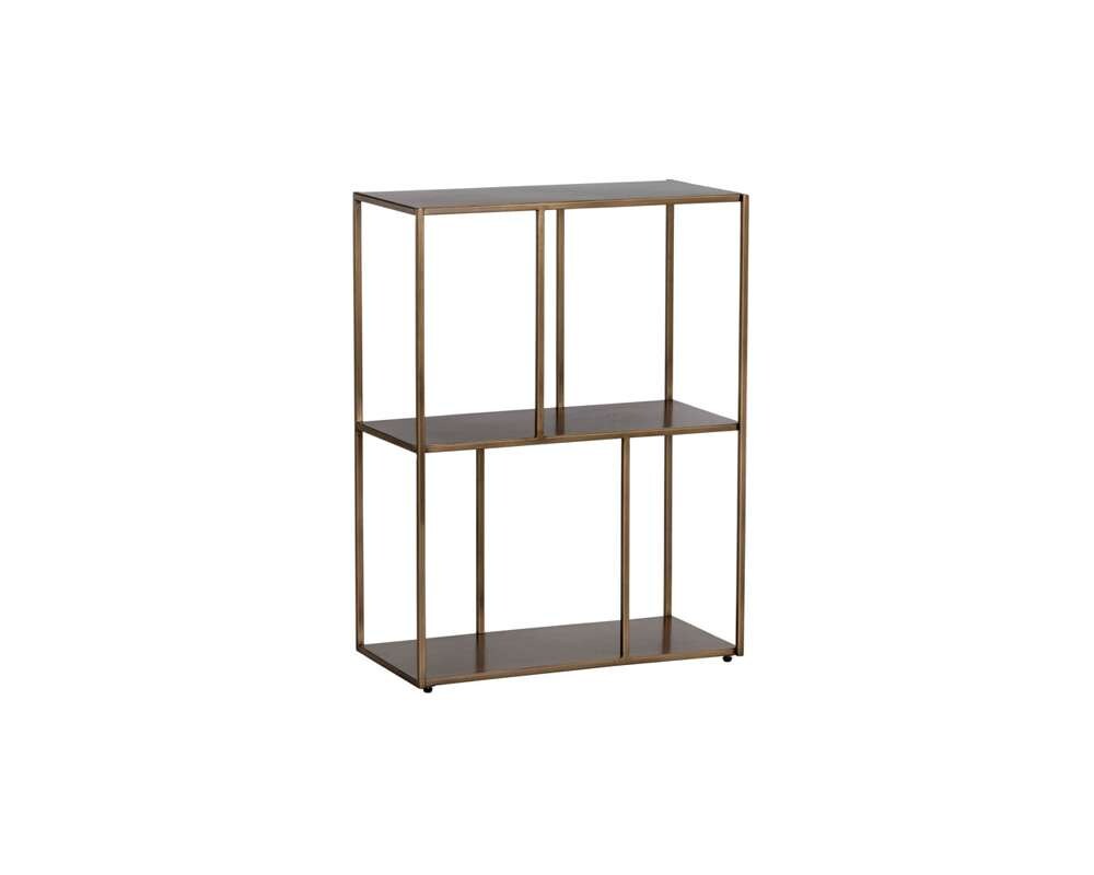 Sunpan - MIXT Eiffel Low Bookcase Small - Antique Brass - 106600 veiw 2