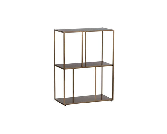 Sunpan - MIXT Eiffel Low Bookcase Small - Antique Brass - 106600 veiw 2