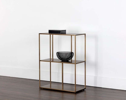 Sunpan - MIXT Eiffel Low Bookcase Small - Antique Brass - 106600 veiw 4