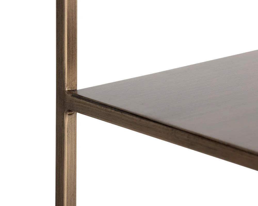 Sunpan - MIXT Eiffel Low Bookcase Small - Antique Brass - 106600 view 5