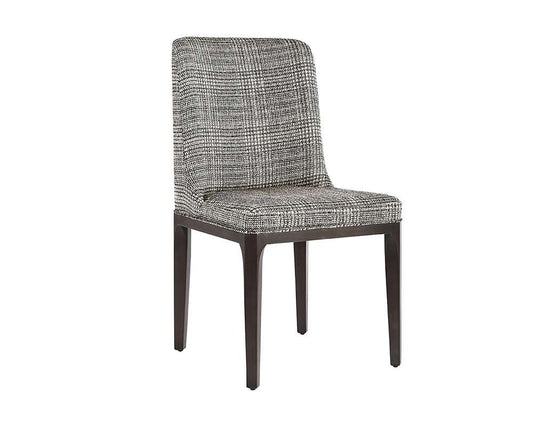 Sunpan - Elisa Dining Chair - Grey Oak - Naya Check Black - 108128 veiw 1