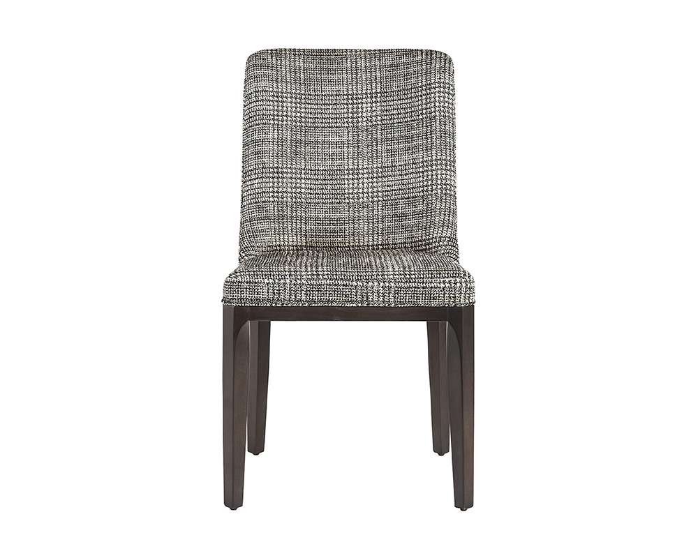 Sunpan - Elisa Dining Chair - Grey Oak - Naya Check Black - 108128 veiw 2