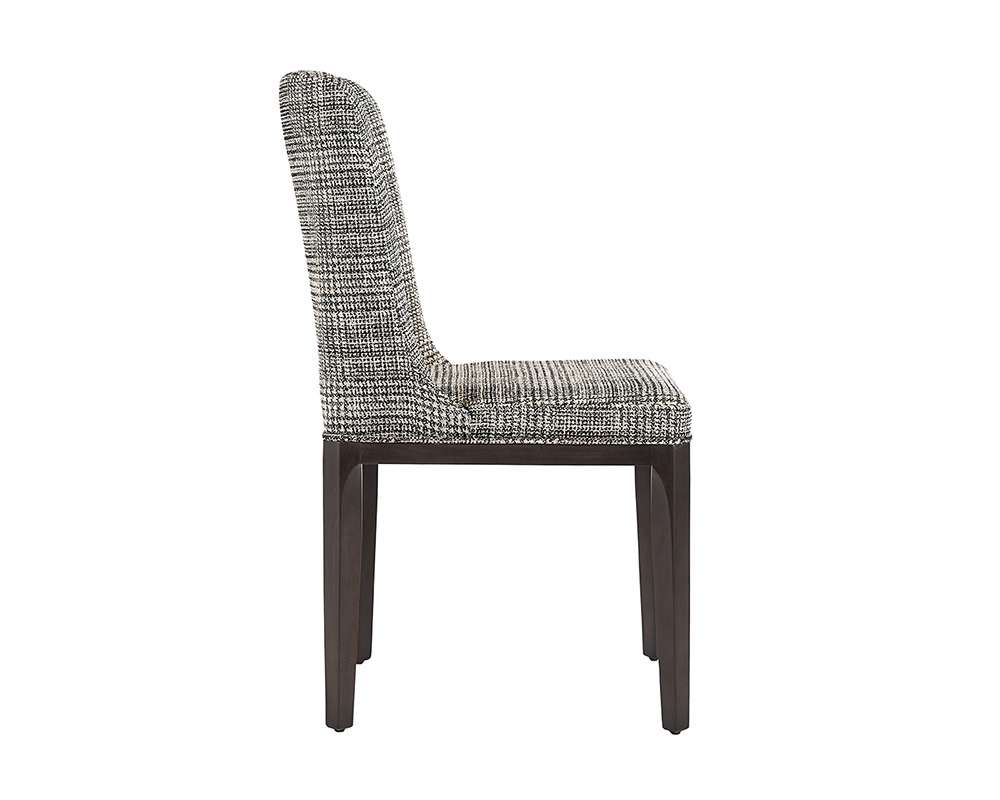 Sunpan - Elisa Dining Chair - Grey Oak - Naya Check Black - 108128 veiw 3