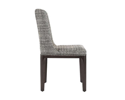 Sunpan - Elisa Dining Chair - Grey Oak - Naya Check Black - 108128 veiw 3