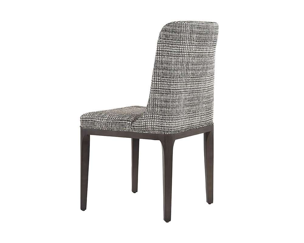 Sunpan - Elisa Dining Chair - Grey Oak - Naya Check Black - 108128 veiw 4