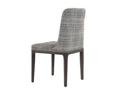 Sunpan - Elisa Dining Chair - Grey Oak - Naya Check Black - 108128 veiw 4