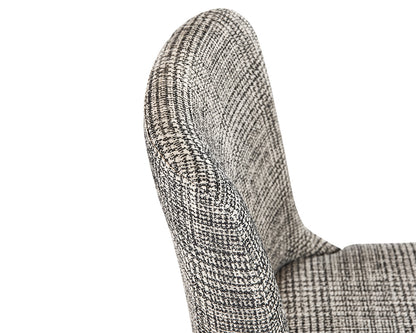 Sunpan - Elisa Dining Chair - Grey Oak - Naya Check Black - 108128 view 8