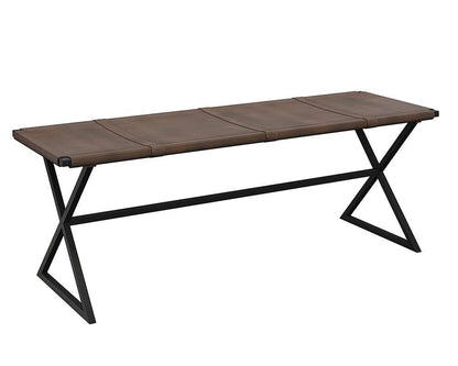 Sunpan - Elon Bench - Vintage Cognac Leather - 106358_CLOSEOUT veiw 1