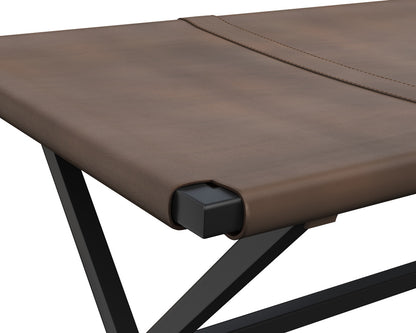 Sunpan - Elon Bench - Vintage Cognac Leather - 106358_CLOSEOUT view 7