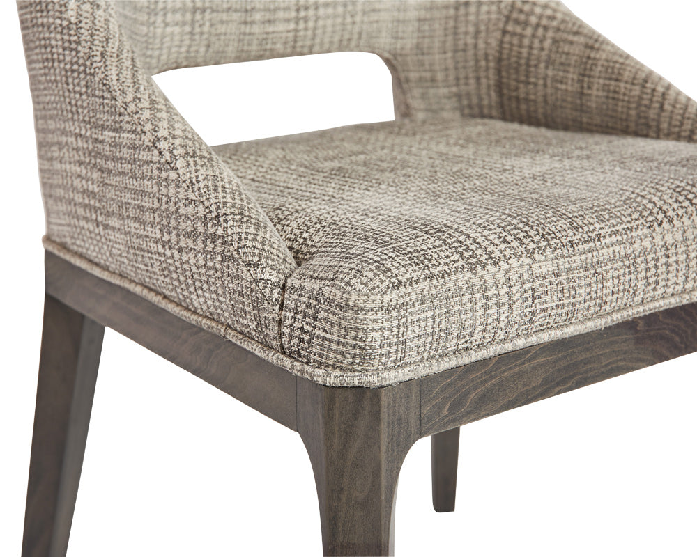 Sunpan - Estrada Dining Chair - Naya Check Light Grey - 108127 view 6