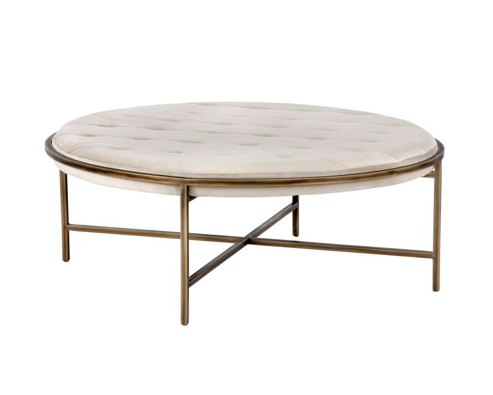Sunpan - Irongate Ethel Ottoman Round - Piccolo Prosecco - 102773 veiw 2