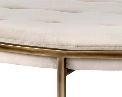 Sunpan - Irongate Ethel Ottoman Round - Piccolo Prosecco - 102773 view 4