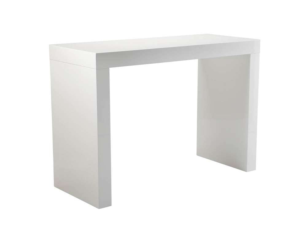 Sunpan - Ikon Faro Bar Table - High Gloss White - 50257 veiw 3