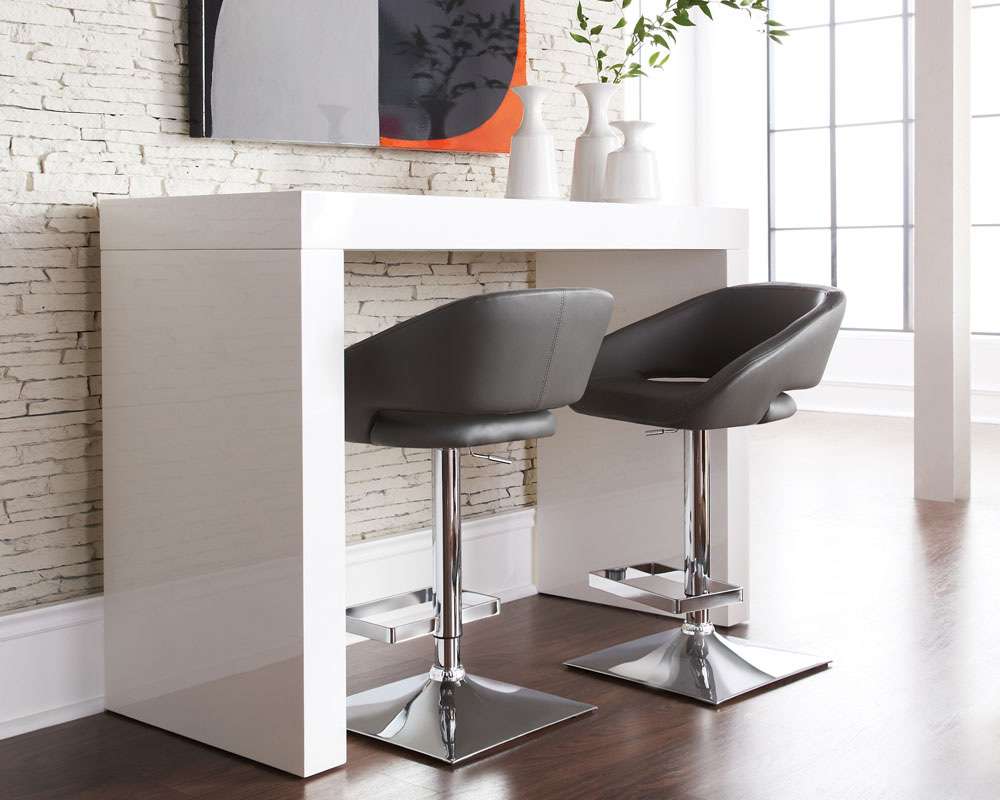 Sunpan - Ikon Faro Bar Table - High Gloss White - 50257 veiw 4