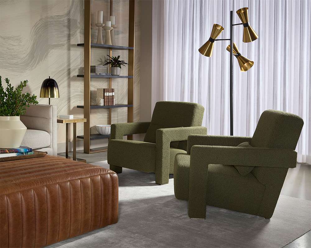 Sunpan - Ikon Forester Lounge Chair - Copenhagen Olive - 110380 veiw 5