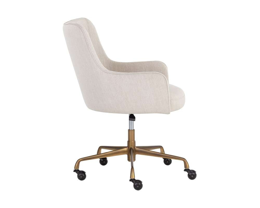 Sunpan - Irongate Franklin Office Chair - Beige Linen - 108155 veiw 3