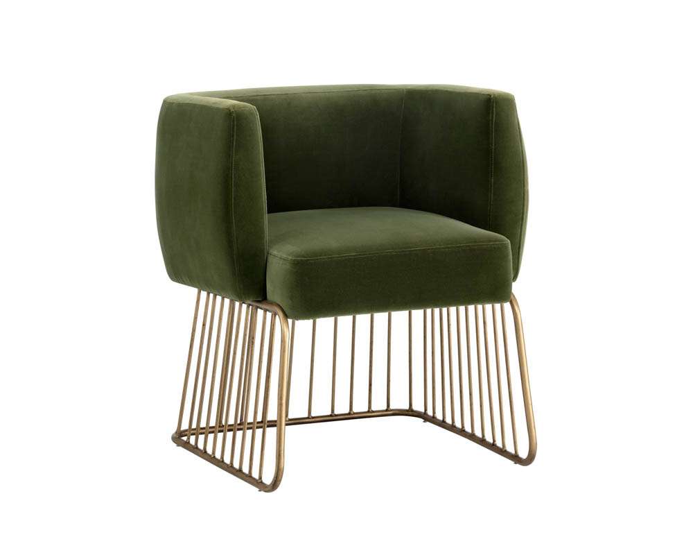 Sunpan - MIXT Gala Dining Armchair - Forest Green - 103499 veiw 1