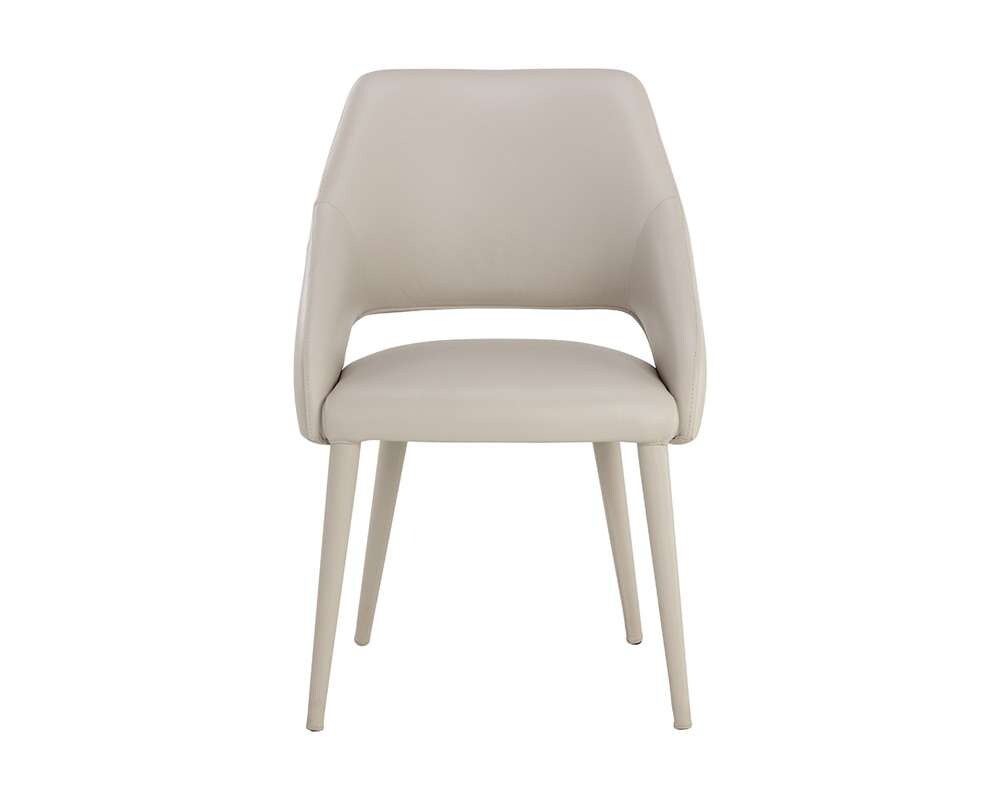 Sunpan - Galen Dining Chair - Linea Light Grey Leather - 110790 veiw 2