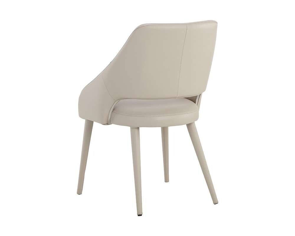 Sunpan - Galen Dining Chair - Linea Light Grey Leather - 110790 veiw 4