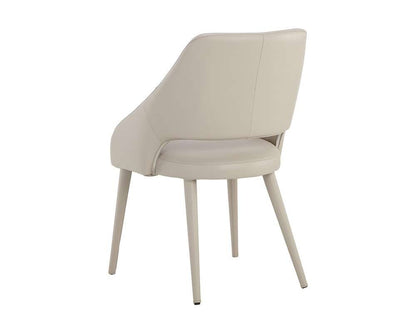Sunpan - Galen Dining Chair - Linea Light Grey Leather - 110790 veiw 4