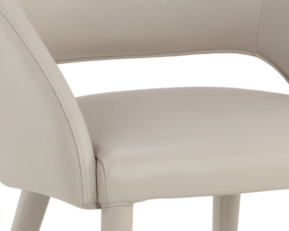 Sunpan - Galen Dining Chair - Linea Light Grey Leather - 110790 view 7